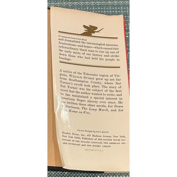 The Confessions of Nat Turner Hardcover First Printing/Edition by William Styron - Picture 6 of 7